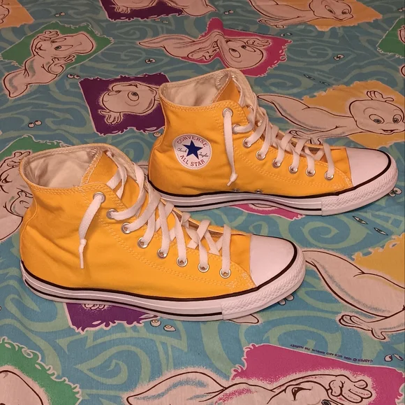 Converse All Star Yellow Chuck Taylor Shoes Sneakers - Picture 1 of 7